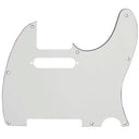 Mojotone Electric Guitar Pickguard for Tele 8 Hole White 3-Ply