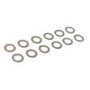 A set of 12 metal guitar jack or guitar potentiometer washers.