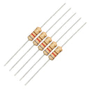 A pack of five tan or beige colored 820Ω 1 watt 5% guitar resistors with gray, red, brown, and gold bands signaling their OHM rating.
