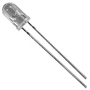 A non-lit Super Bright Blue 5MM LED.