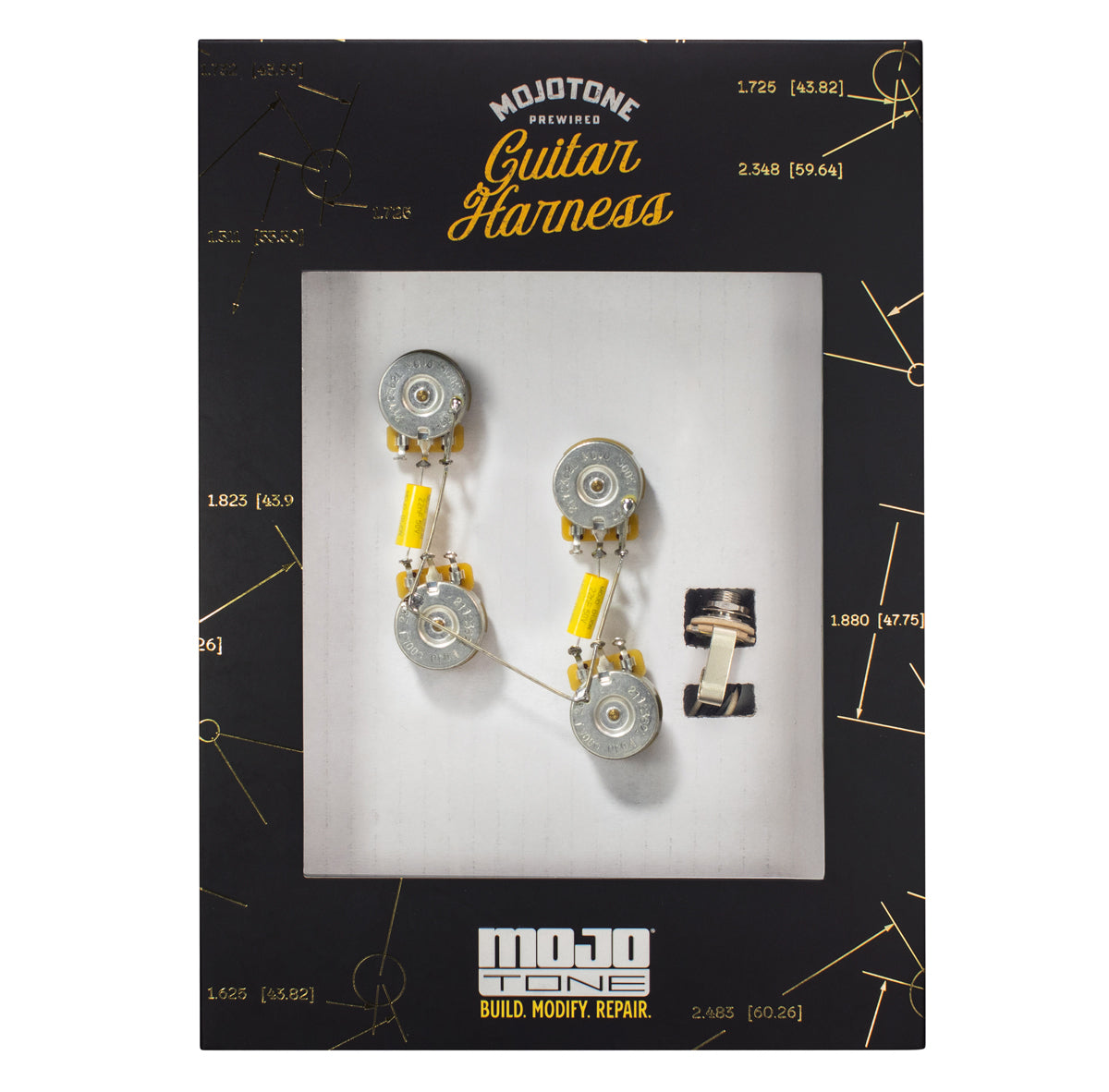 Pre-Wired Les Paul Guitar Wiring Harness (Long Shaft) – Mojotone