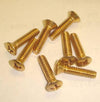 Pickup Mounting Screws for Strat (6-32 x 5/8'' Thread Ovalhead Phillips Gold) (Set of 8)