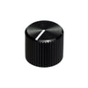 Black Aluminum 1/4" Smooth Shaft Guitar Pedal Knob