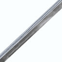 A close up image of medium silver piping at 7/16" height by 1/8" with lip