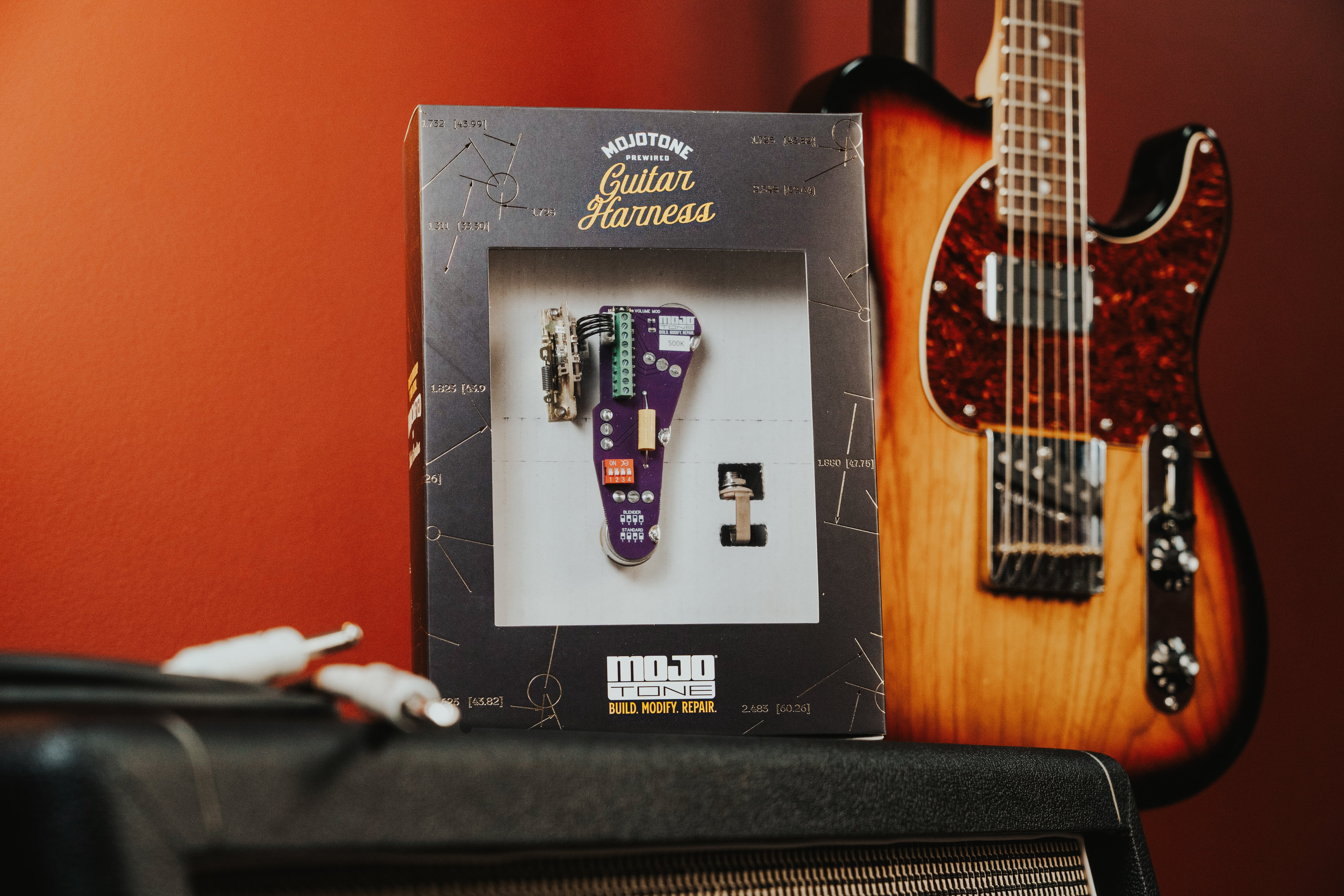 Solderless Convertible Strat Guitar Wiring Harness- 500K