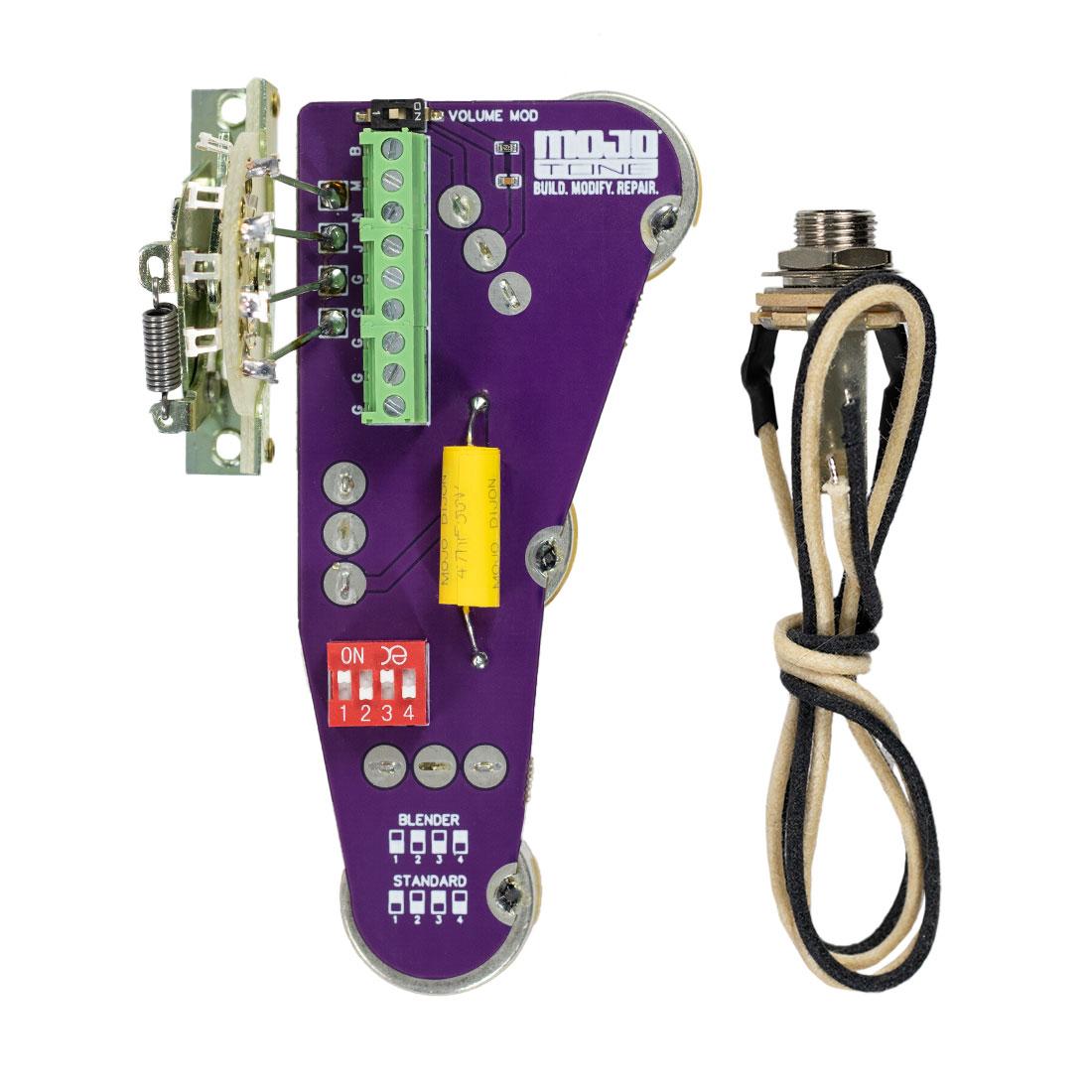 Solderless Convertible Strat Guitar Wiring Harness- 500K