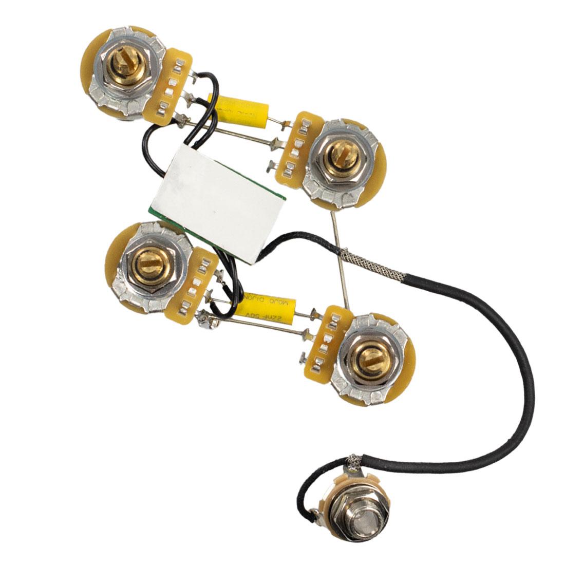 Solderless Les Paul Guitar Wiring Harness (Short Shaft) – Mojotone