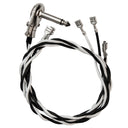 A Mojotone wiring harness designed for 1x12 or 2x12 cabinets with a mono flat right angle 1/4" plug.