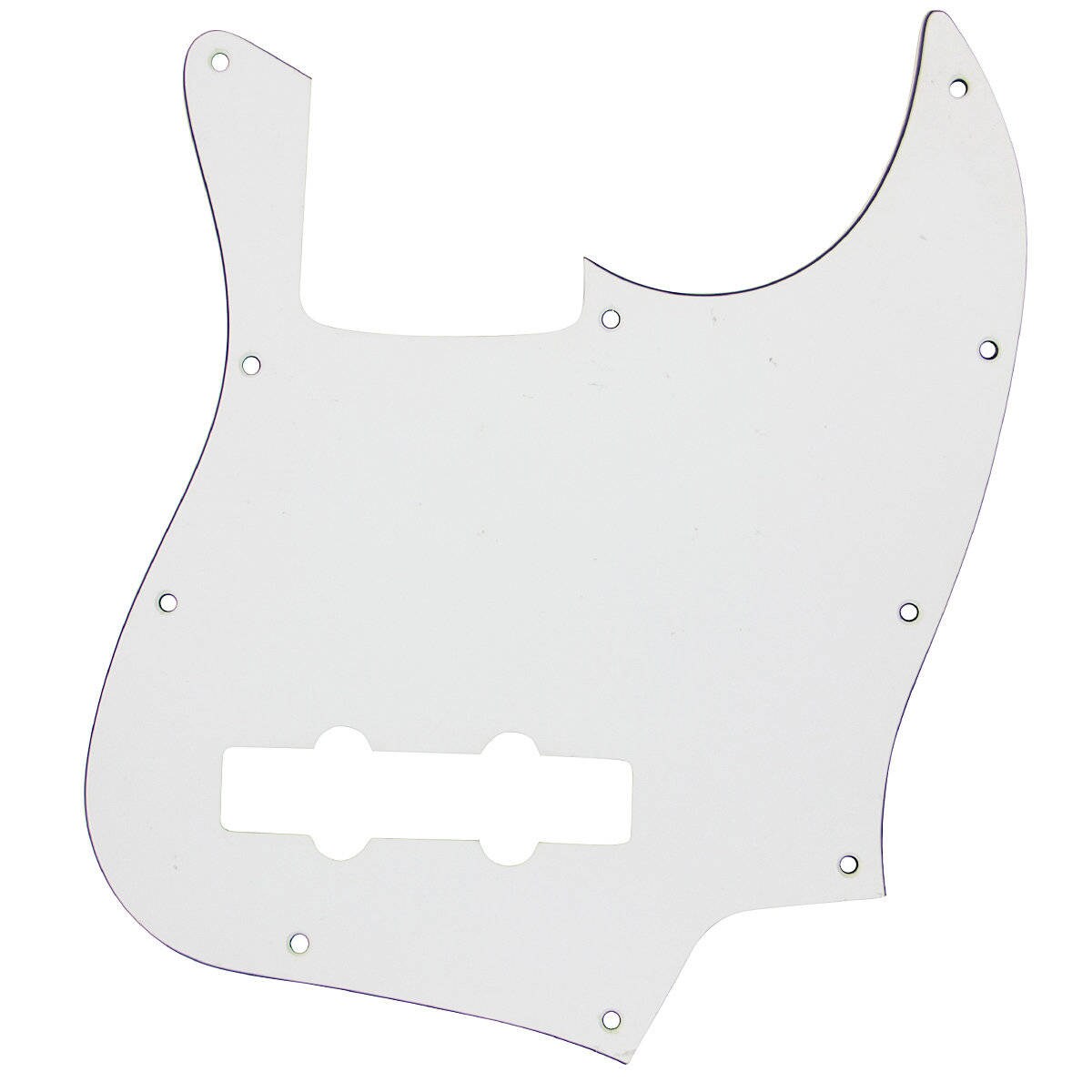 Mojotone Electric Guitar Pickguard For Jazz Bass Gloss White 3 Ply